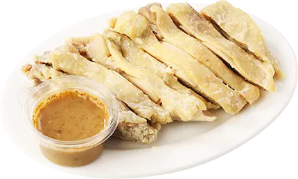 しっとり柔らか塩麹蒸し鶏（焙煎ごまだれ）