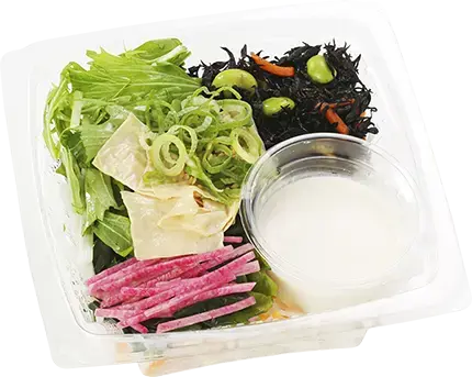 聖護院かぶらドレで食べる！九条ねぎと湯葉のサラダ