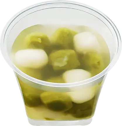 彼杵抹茶使用 ２色白玉自家製かんざらし